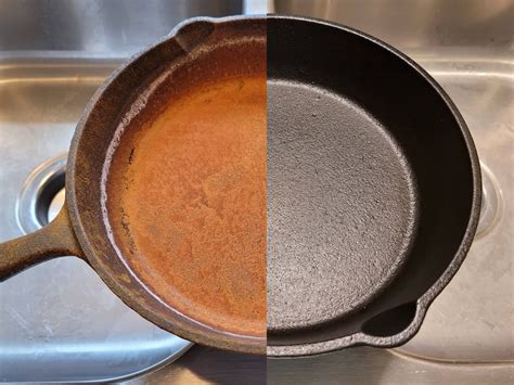How to Clean Rust Off of Cast Iron? I recently found myself removing rust from cast iron after neglecting my griddle/grill for an extremely long time. Thankf...